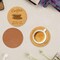 Coasters Set of 10,Cork Coasters for Drinks,Leather Drink Coaster with Stand,Funny Coasters to Protect Your Coffee Table,Gifts for Women (Round)